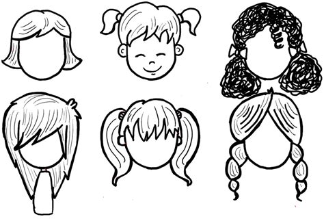 How to Draw Girls Hair Styles for Cartoon Characters Drawing Tutorial – How to Draw Step by Step ...