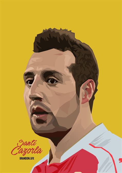 Santi Cazorla Premier League Football, Arsenal Football, Football Art ...