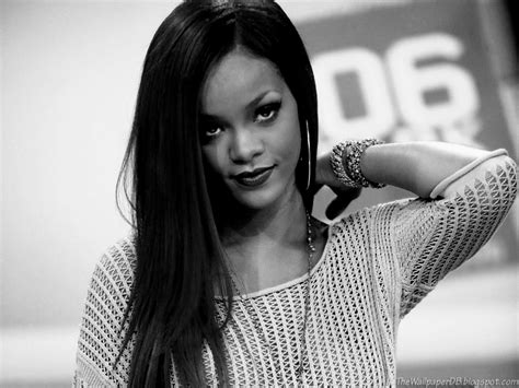 Black and White Rihanna Red Haired HD Wallpaper ~ The Wallpaper Database