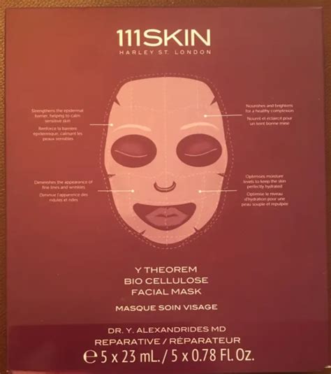 111 SKIN Y Theorem Bio Cellulose Facial Mask (5masks) Retail $ 135 exxp 8/23 $59.45 - PicClick