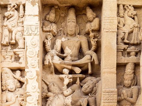 Carved Sculpture in Kailasanath Temple is the Oldest Temple of K Stock ...