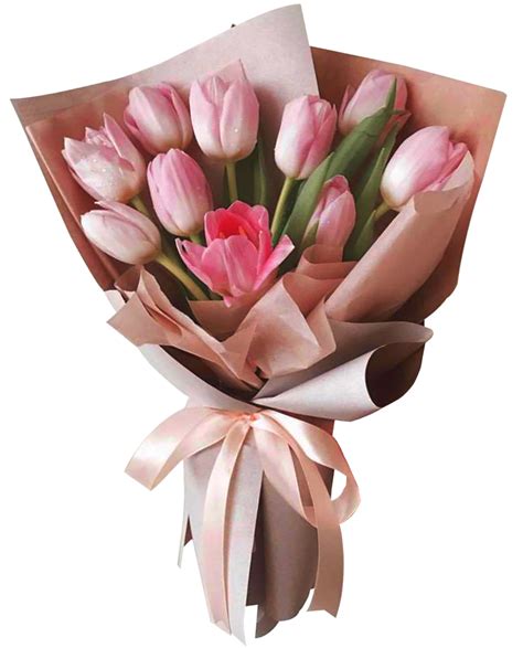 Buy 10 Pieces Pink Tulips Bouquet in Manila City Philippines