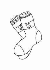 Socks Coloring Page Colorable Outline Sketch sketch template