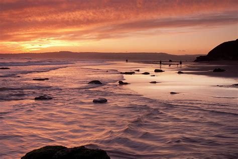 Exmouth Beach At Sunset Photograph by Moorefam - Fine Art America