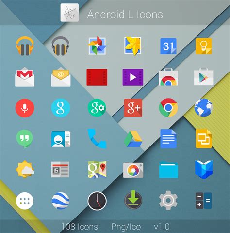 Android L Flat Icons by dtafalonso on DeviantArt