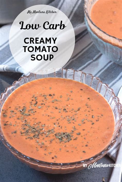 Cream cheese makes this low carb tomato soup extra creamy, while basil gives it a zesty flav ...