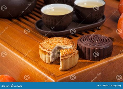 Chinese tea and cakes stock photo. Image of foodstuff - 35768490