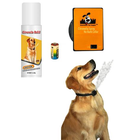 NO BARK Collar Citronella Spray Anti-Bark collar for Dogs Kit - Safe ...