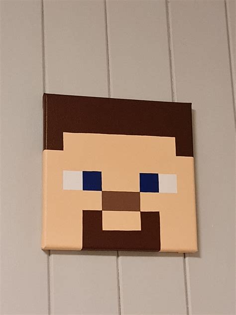 Minecraft Canvas Hand Painted Minecraft Inspired Wall Art - Etsy