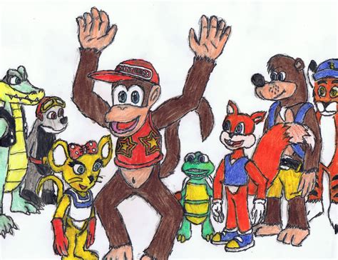 Diddy Kong Racing - Main Characters by LegendaryKiller777 on DeviantArt