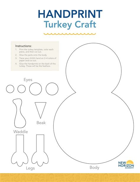 Handprint Turkey Craft - New Horizon Academy