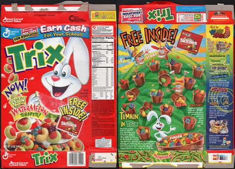 General Mills - Trix cereal box - Free Skittles and Waterm… | Flickr