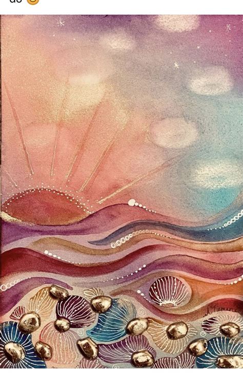 Pin by Ancuta Serban on shells | Watercolor art, Abstract art painting, Painting crafts