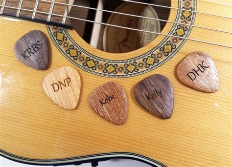 Personalized Engraved Wooden Guitar Pickscustom Guitar | Etsy