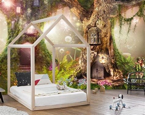 Fantasy Enchanted Magical Forest Large Wall Mural - Etsy | Fairy bedroom, Fairytale bedroom ...