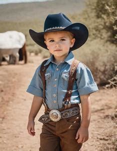 Boy Cowboy Outfit Fancy Dress. Face Swap. Insert Your Face ID:870664