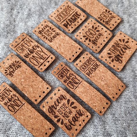 10x CORK LABELS. Eco Tags. Vegannature Friendly Labels. | Etsy