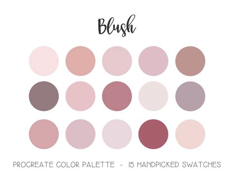 Blush Palette Procreate Color Palette Pink Cream Mauve - Etsy | Color palette pink, Blush color ...