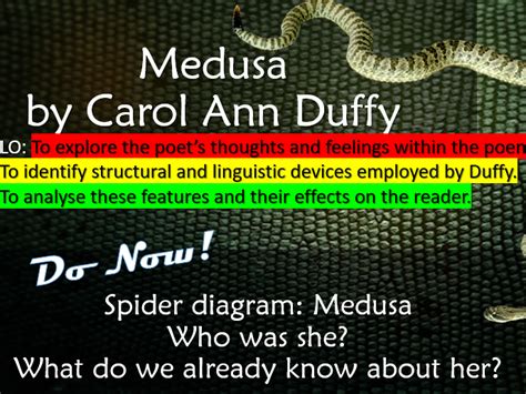 Poem Analysis- 'Medusa' by Carol Ann Duffy | Teaching Resources