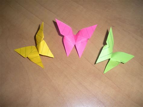 Origami ideas: Origami Butterfly With Sticky Notes