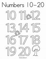 Numbers 10 20 Coloring Page  Twisty Noodle sketch template
