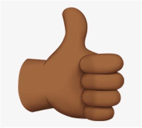 Yes - Thumbs Up Emoji Dark Skin - Free Transparent PNG Download - PNGkey