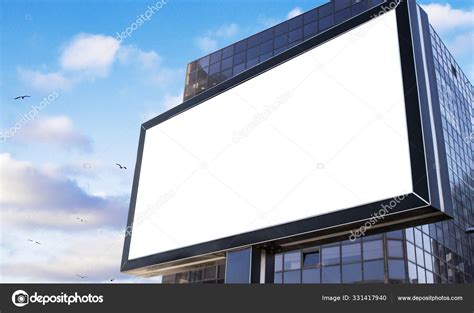 Billboard Blank Mockup Template Empty Frame Logo Text Exterior Street Stock Photo by ...