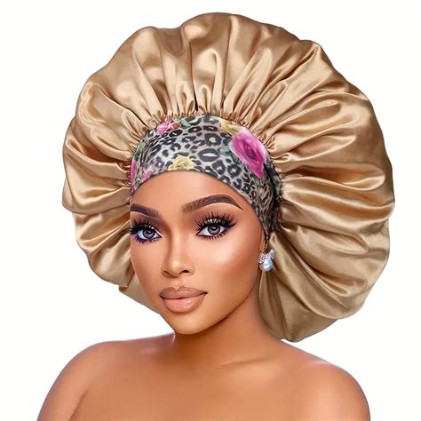 1pc Extra Large Satin Bonnets For Sleeping Hair Bonnets For Women Braids Curly Straight Hair ...