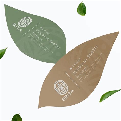 Leaf Shaped Business Cards