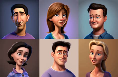 Friends characters in Pixar style : r/friends_tv_show