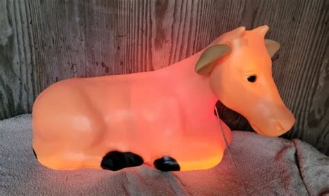 VINTAGE OUTDOOR COW Lighted Christmas Nativity Blow Mold NEVER OUTSIDE MINT $69.00 - PicClick