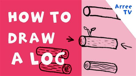 How to Draw a Log - Step by Step Drawing for Kids - YouTube