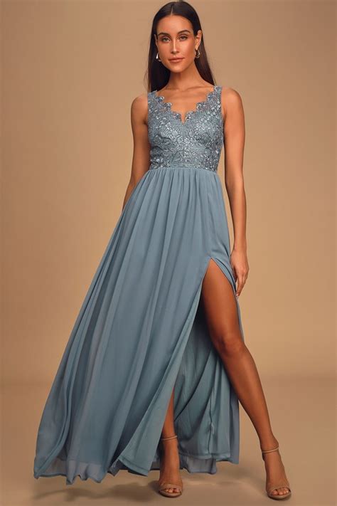 Slate blue dress - hromknow