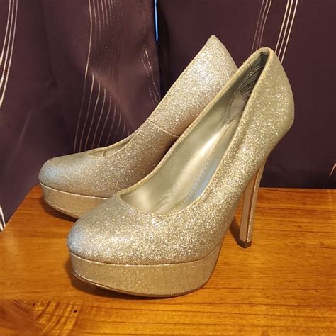 Brash | Shoes | Brash Platform Silver Glitter Heel | Poshmark