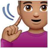 🧏🏽‍♂️ Deaf Man: Medium Skin Tone Emoji on WhatsApp 2.23.2.72