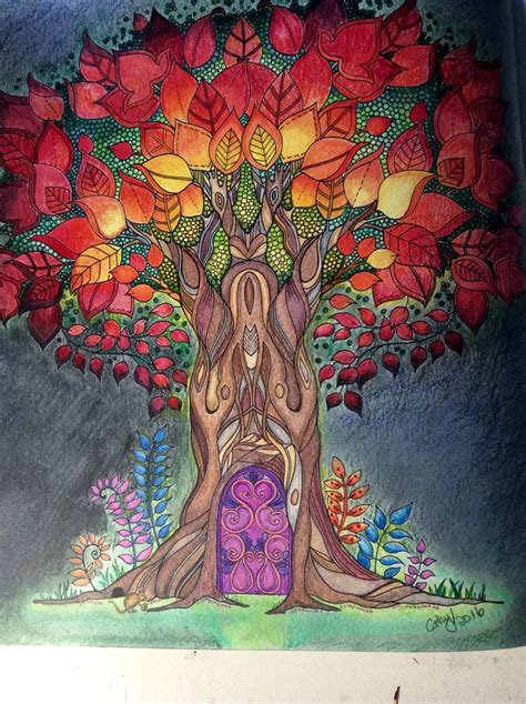 Treehouse, Enchanted Forest, Johanna Basford. cathyc. pencil crayons ...