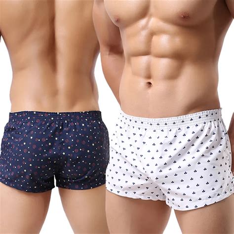 mens luxury white underwear cotton men boxer shorts underwear man sexy low waist loose boxer ...