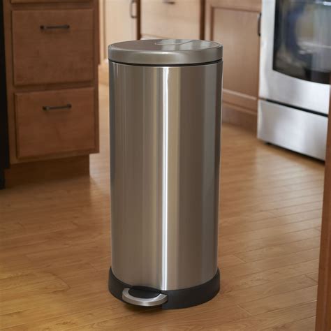 Stainless Steel Round Step Trash Can│8 Gallon | Trash can, Household ...