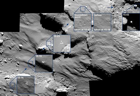 Philae Comet Lander's Big Bounce Captured in Amazing Photos