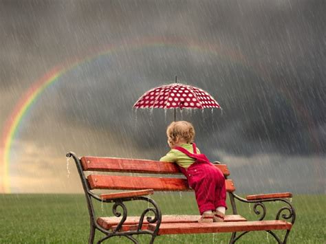 umbrella, Child, Rain, Nature, Cloud, Baby Wallpapers HD / Desktop and Mobile Backgrounds