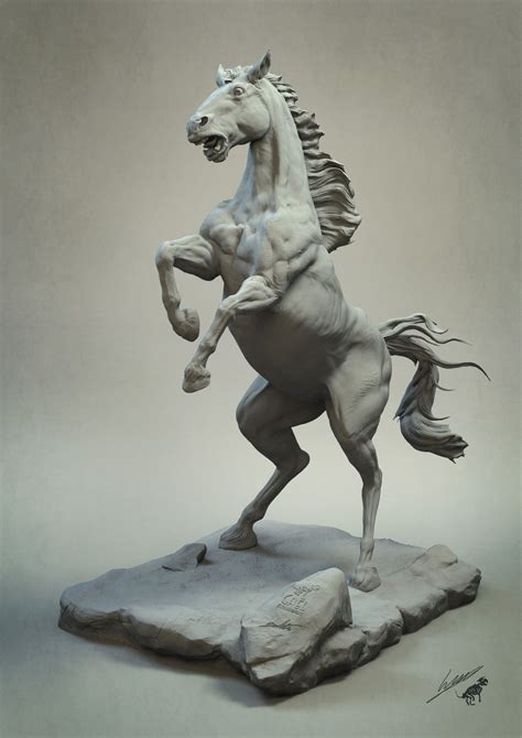 Frightened horse v2, gael kerchenbaum | Horse sculpture, Horse drawings, Horse art