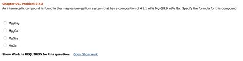 Solved Chapter 09, Problem 9.43 An intermetallic compound is | Chegg.com