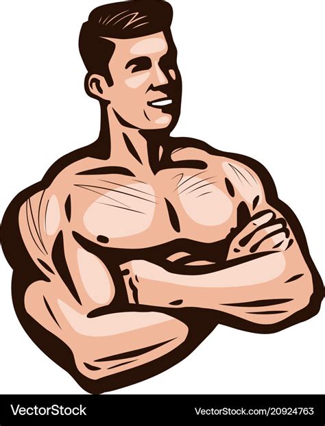 Bodybuilder man gym sports Royalty Free Vector Image