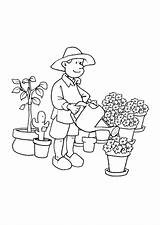 Coloriage Metiers Jardinier Sur Hugolescargotcom sketch template