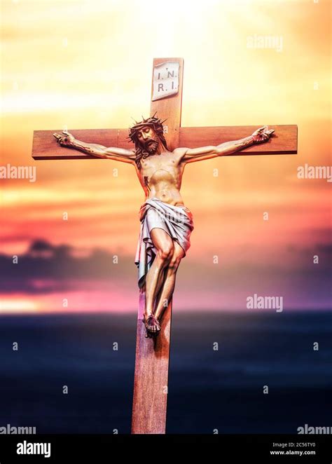 Crucifixion Jésus-Christ. Le sacrifice de Dieu Saint Jésus sur la croix. Symbole du ...