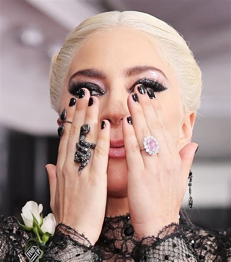 Lady Gaga's Engagement Ring at 2018 Grammys | POPSUGAR Fashion Photo 15