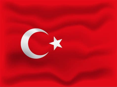 Premium Vector | The flag of turkey is a symbol of the turkish flag