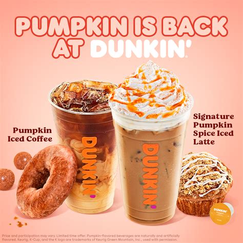Pumpkin Latte Dunkin Donuts Calories | The Cake Boutique