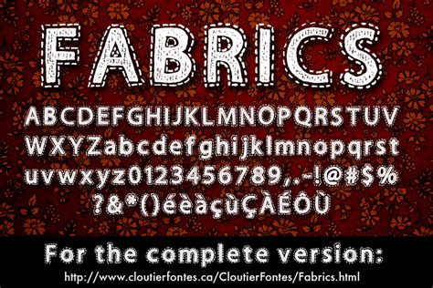 Fabrics Font | CloutierFontes | FontSpace