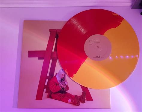 billie eilish • don't smile at me • split dye vinyl red and yellow 💛 ️ | Billie eilish, Vinyl, Red